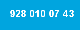 928 010 07 43 928 010 07 43